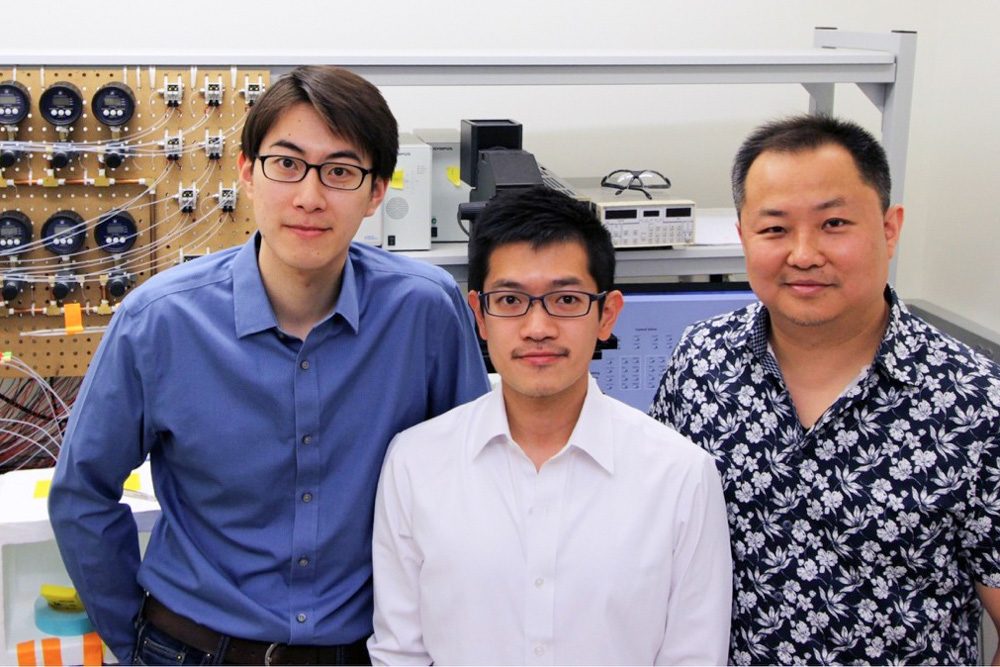 Left to right, Bohan Zhu, Yuan-Pang Hsieh, and Chang Lu